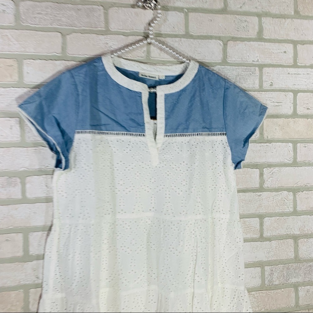 Roller Rabbit NWT Pamela Aster Eyelet Shift Dress Size M - Picture 5 of 15